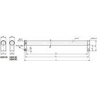 鍋屋バイテック会社 アルミチューブラ取っ手 UZAF UZAFー30ー1000ーALーP 1個（直送品）