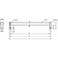 鍋屋バイテック会社 ステンレスチューブラ取っ手 UZAFSーNI UZAFSー28ー200ーNIーP 1個（直送品）