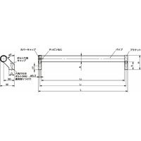鍋屋バイテック会社 チューブラ取っ手 UZBC UZBCー28ー200ーALーP 1個（直送品）