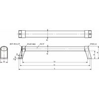 鍋屋バイテック会社 アルミオーバルチューブラ取っ手 UVC UVCー36ー600ーBKーP 1個（直送品）