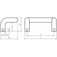 鍋屋バイテック会社 アルミ取っ手 UDF UDFー20ー300ーSGーP 1個（直送品）