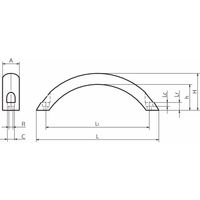 鍋屋バイテック会社 アルミアーチ取っ手 UARC UARCー20ー160ーSGーP 1個（直送品）