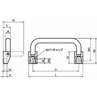 鍋屋バイテック会社 リトラクタブル取っ手 URPH・URPHS URPHSー180ーP 1個（直送品）