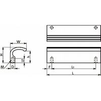 鍋屋バイテック会社 アルミ取っ手 ULH ULHー140ーALーP 1個（直送品）