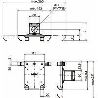 ディスプレイ固定部品|画N固 タブレットPCホルダ クイックポジショニングタイプ(丸パイプ用) DTACーPB DTACー13ー330ーPB（直送品）