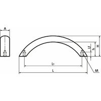 鍋屋バイテック会社 ステンレスアーチ取っ手 UARFS UARFSー20ー160ーP 1個（直送品）