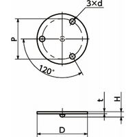 鍋屋バイテック会社 水平器|アジャスタブルプレート FSLAーA用 FSLAーAPー50 1セット(2個)（直送品）