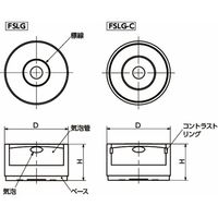 鍋屋バイテック会社 水平器|丸形水平器 組み込みタイプ FSLG FSLGー12ーGー40ーCーWH 1セット(5個)（直送品）