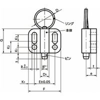 鍋屋バイテック会社 フランジつきインデックスプランジャ リングタイプ PBXSーR PBXSー5ーR 1個（直送品）