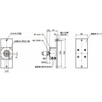 角度調整・固定部品|ボールジョイント(めねじ1つ穴)・ボルト取りつけ DFKFーAF DFKFー60ーM8ーAFーM4 1個（直送品）