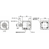 角度調整・固定部品|ボールジョイント(おねじ)・アルミフレーム端面取りつけ DFKMーAA DFKMー60ーM8ーAAー40 1個（直送品）