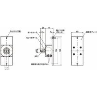 鍋屋バイテック会社 角度調整・固定部品|ボールジョイント(おねじ)・ボルト取りつけ DFKMーAF DFKMー60ーM8ーAFーM5 1個（直送品）