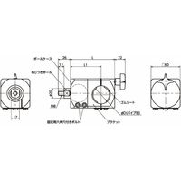 角度調整・固定部品|ボールジョイント(おねじ)・丸パイプ取りつけ DFKMーPB DFKMー60ーM8ーPBー42.7 1個（直送品）