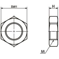 鍋屋バイテック会社 ショックアブソーバ|ロックナット PVM PVM14ー10ーA 1セット(4個)（直送品）