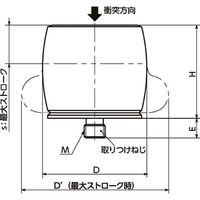 高性能エラストマストッパ(ベーシックストップ) 長寿命・高耐環境性・スタンダードタイプ TPCーAS TPCーASー57ー65ーH 1個（直送品）