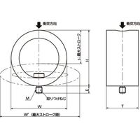 高性能エラストマストッパ(ベーシックストップ) 長寿命・高耐環境性・低抗力タイプ TPCーRS TPCーRSー83ー83ーM 1個（直送品）