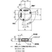 鍋屋バイテック会社 水平器|ホルダつき二軸水平器 FSLH FSLHー62ーGー50ーBK 1個（直送品）