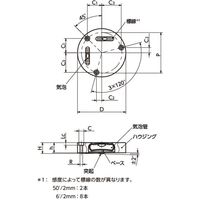 鍋屋バイテック会社 水平器|ホルダつき二軸水平器 アジャスタブルタイプ FSLHーAB FSLHー62ーGー50ーABーBK 1個（直送品）