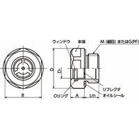 オイルゲージ|オイルレベルウィンドウ QLGSLーA・QLGSLーB・QLGSHーA・QLGSHーB QLGSHー32ーM42ー1.5ーB（直送品）