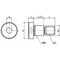 鍋屋バイテック会社 六角穴付きショルダーボルト SBHM SBHMーM6ー8ー8 1セット(4個)（直送品）