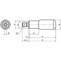 鍋屋バイテック会社 ステンレス回転グリップ GDPSーNI GDPSー24ーM8ーNI 1個（直送品）