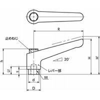 鍋屋バイテック会社 クランプレバー(めねじ・オールステンレス製) LDFSーASーHP LDFSー6ーASーHP 1個（直送品）