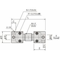 アサ電子工業 ボールカップリング|ミニボールカップリング(ダブル) MBD MBD32ー18ー20 1個（直送品）