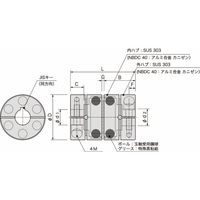 アサ電子工業 ボールカップリング|ボールカップリング(クランプタイプ ) MBDC・NBDC NBDC40ー12ー20 1個（直送品）