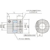 アサ電子工業 クッション式カップリング(クランプタイプ) QRU QRU26Sー9ー10 1セット(2個)（直送品）