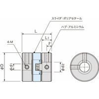 アサ電子工業 大径対応オルダムカップリング(セットスクリュータイプ) FJ FJ70ー28ー38 1個（直送品）