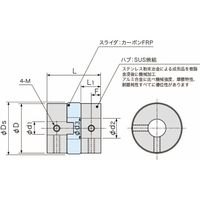 アサ電子工業 オルダムカップリング(セットスクリュータイプ) ASJ ASJ20ー9.53ー10 1セット(2個)（直送品）