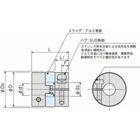 アサ電子工業 オルダムカップリング(クランプタイプ) APJU APJU15ー4ー4 1個（直送品）