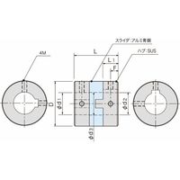 アサ電子工業 オルダムカップリング(セットスクリュータイプ) FSPJ FSPJ70ー32K10ー32K10 1個（直送品）