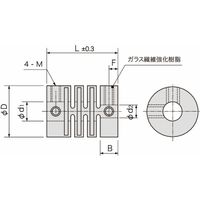 アサ電子工業 プラスチックカップリング(ダブルディスク相当・セットスクリュータイプ) GJ G2J5ー3 1セット(5個)（直送品）