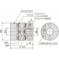 アサ電子工業 ディスク型カップリング Mシリーズ(ダブルディスク・クランプタイプ) MLC MLC32Mー10ー12 1個（直送品）