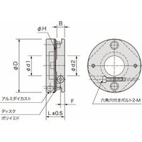 アサ電子工業 ディスク型カップリング 薄形シリーズ(シングルディスク・クランプタイプ) TSC TSC32ー5ー5 1セット(2個)（直送品）