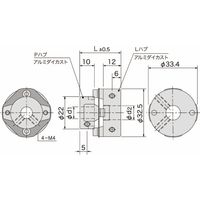 アサ電子工業 ディスク型カップリング C1シリーズ(シングルディスク) C1N C1CGNー6ー8 1セット(2個)（直送品）