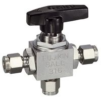 フジキン ボールバルブ|スーパーミニ3方ボールバルブ FUBVT FUBVTー115D 1個（直送品）