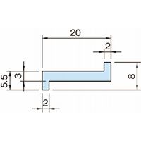 イマオコーポレーション ウェアストリップ(Z型レール) ZR ZR20ー3 1セット(5個)（直送品）