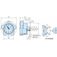 イマオコーポレーション ダイアルファイブロブノブ DFK DFK100Rー1/30 1個（直送品）