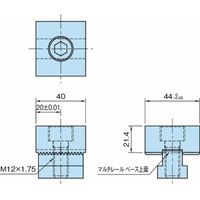 イマオコーポレーション OKバイスレールシステム|マルチレールストッパー(フラット) MRーSーF 1個（直送品）