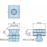イマオコーポレーション OKバイスレールシステム|マルチレールストッパー(水平V溝) MRーSーH 1個（直送品）