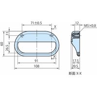 イマオコーポレーション セーフティフロントマウイントハンドル SFMH SFMH108ーM5 1セット(4個)（直送品）
