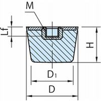 イマオコーポレーション 防振ゴム(円錐台、メネジ) VDF7 VDF7ー3835M10MーSUS 1個（直送品）