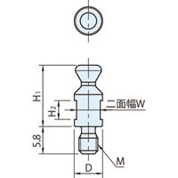 イマオコーポレーション ワンタッチ着脱|クランプピン QCPCSーM QCPCS0625ーM4ーSUS 1セット(2個)（直送品）