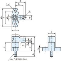 イマオコーポレーション クランプ&ストッパー|フッククランプセット(フランジタイプ) BJ132ーBN BJ132ー04018BN 1個（直送品）