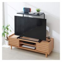 伸晃 テレビ上ラック 伸縮タイプ ブラック 4964806015759 1個