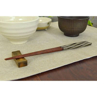 アオバ 天然木 あめ玉ネジリ 黒 23cm (1セット:10個入) 4970112150930 1セット(10個入)（直送品）