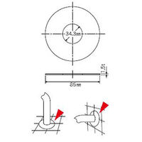 KVK 化粧プレート 粘着テープ付 PZY10 1個