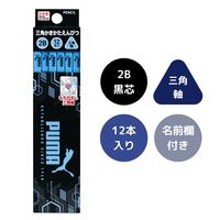 クツワ PUMA(プーマ) 三角かきかた鉛筆 2B 紙箱入 PM449 1個